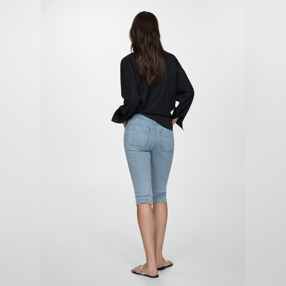 Mango Light Blue slim capri jeans NWT - Picture 4 of 6
